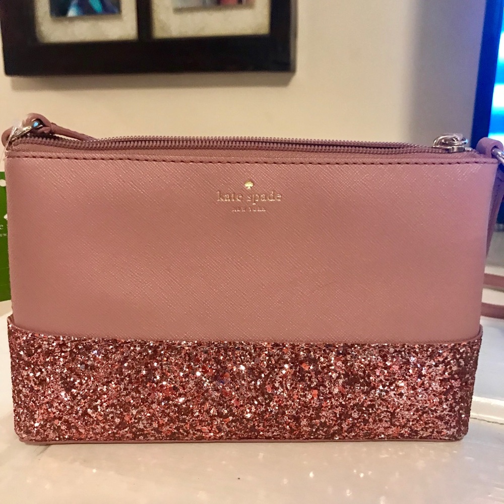 Kate Spade NWT crossbody pink glitter